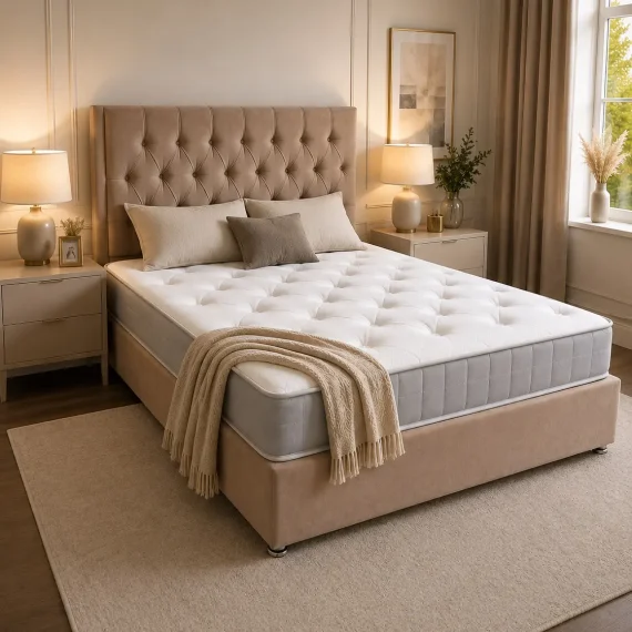 Small Double Divan Bed with Optional Mattress & Headboard