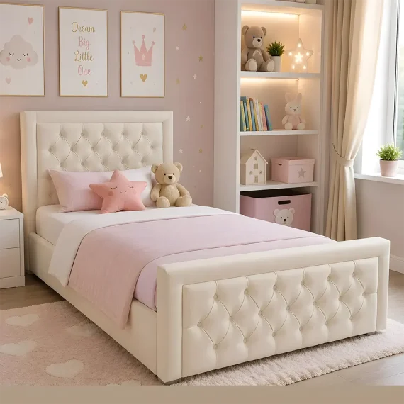 Button Tufted Hilton Kids Bed by Royal Modish