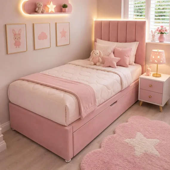 Panel Lines Divan Bed with Optional Drawers