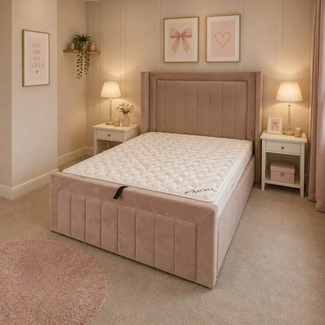 Hilton Florida Panel Lines Wingback Bed