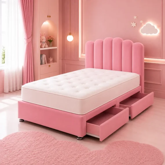 Luxury Scalloped Panel Kids Bed